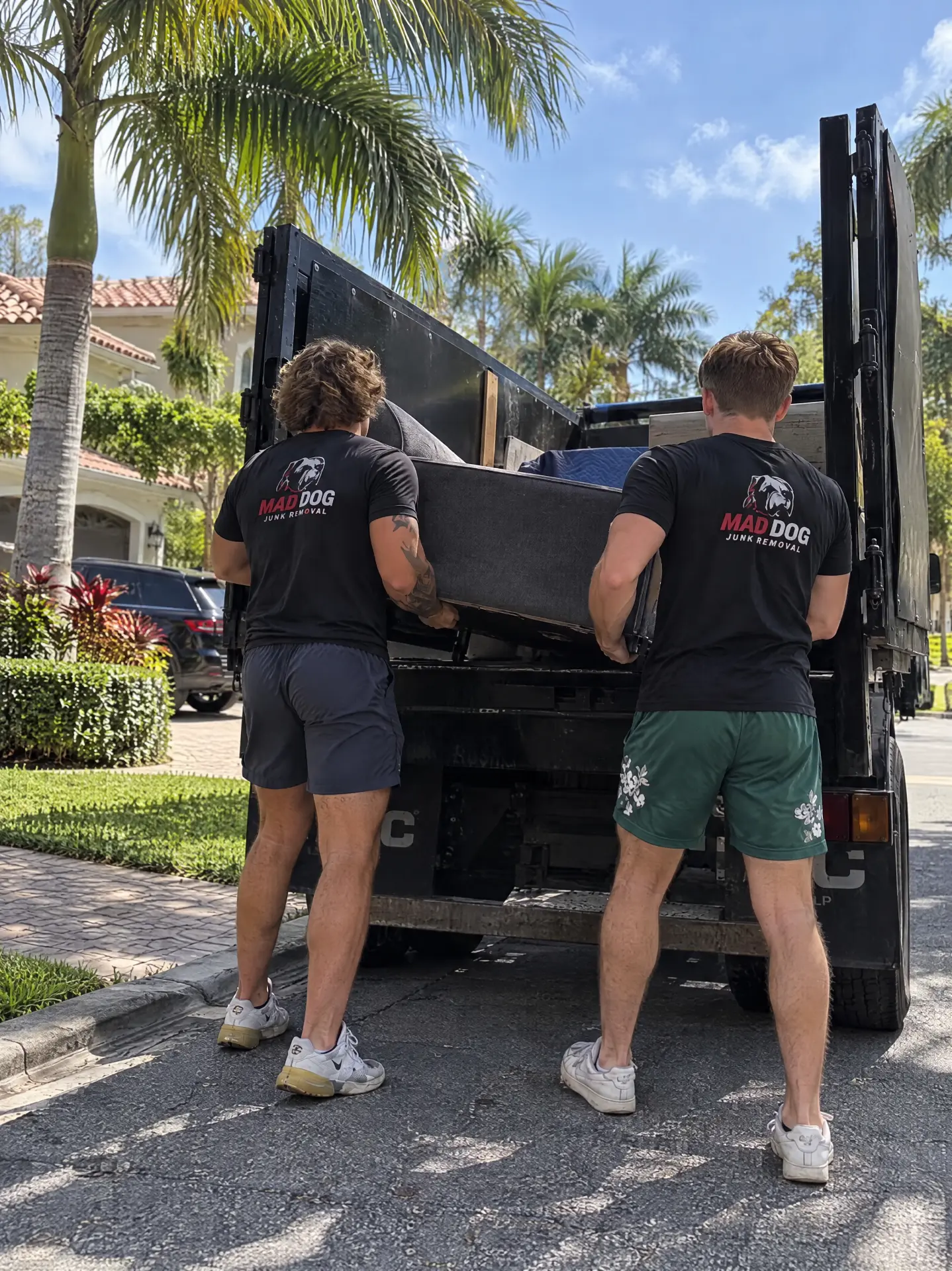 Mad Dog crew loading a truck